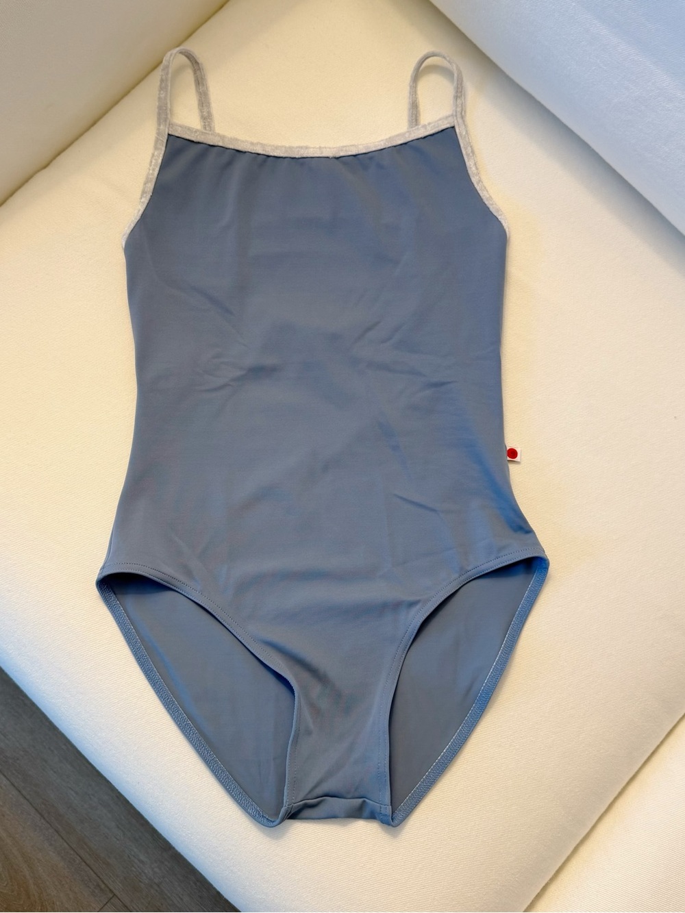Yumiko Blue Tank Leotard with Silver Trim